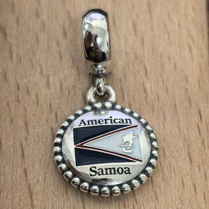 Pandora American Samoa Exclusive Dangle Charm Pendant, S925 Silver Bracelets
